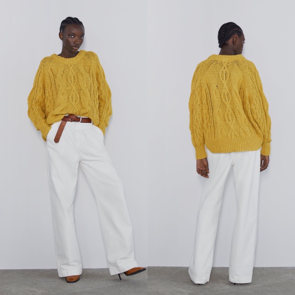 ✨Zara✨ Cable Knit Sweater 🌼